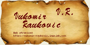 Vukomir Rauković vizit kartica